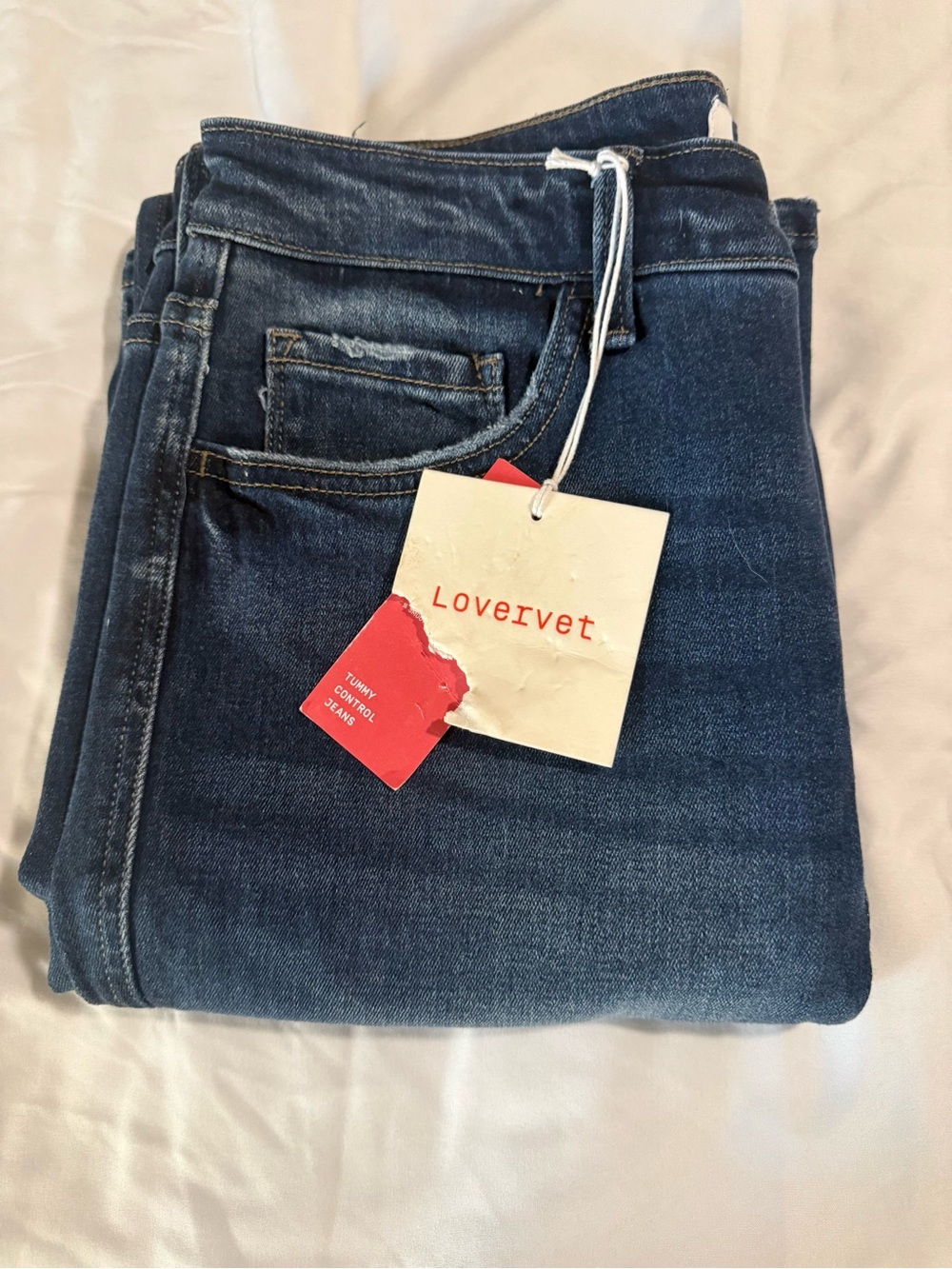 NWT Lovervet by Vervet Tummy Control Bootcut Jeans Size 30 / 11 Dark Wash Sample - Picture 8 of 8